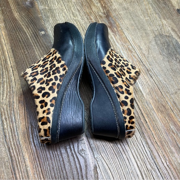 L’ Artiste by Spring Step Leopard Black Clogs Size 39 ~ 8.5 US - Picture 6 of 10